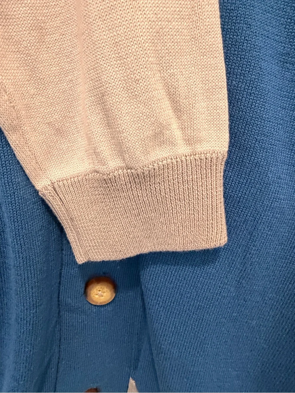 Levi's Modern Collection Colorblock Knit Button-Down Cardigan Size M